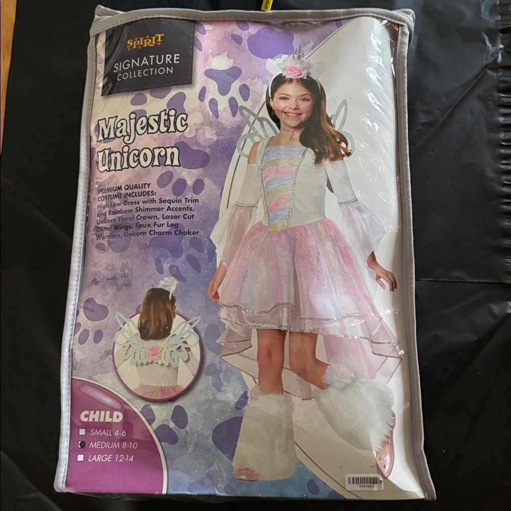 Spirit Signature Collection Unicorn Costume with Pastel Hues Child 8-10